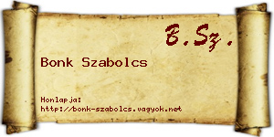 Bonk Szabolcs névjegykártya